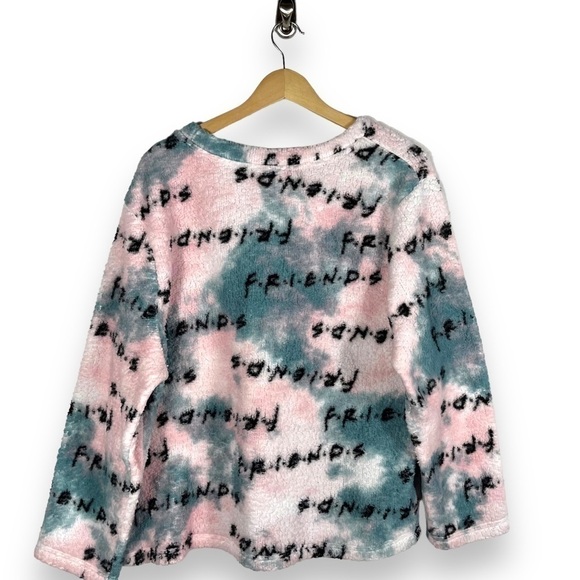 4 for $20 SALE! Friends Teddy Fleece Graphic Lounge Sweatshirt, Dreamy Pink,2X - Picture 10 of 10